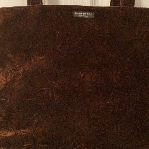 Crushed velvet Kate Spade tote - Picture 2 of 3